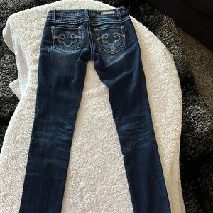 Express ReRock denim skinny jeans.  Size 0R